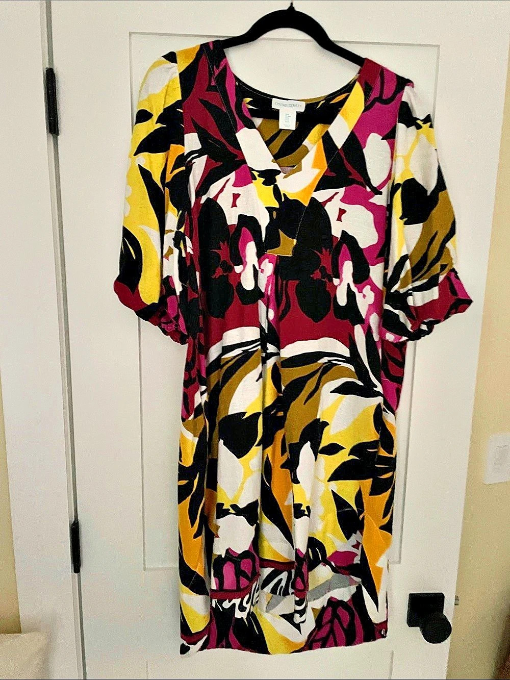 Cynthia Rowley Tropical Floral Linen Viscose Dress Medium